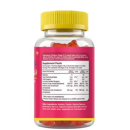 Kids Bones – 60 Gummies – Back