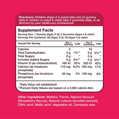 Kids Bones – Supplement Facts