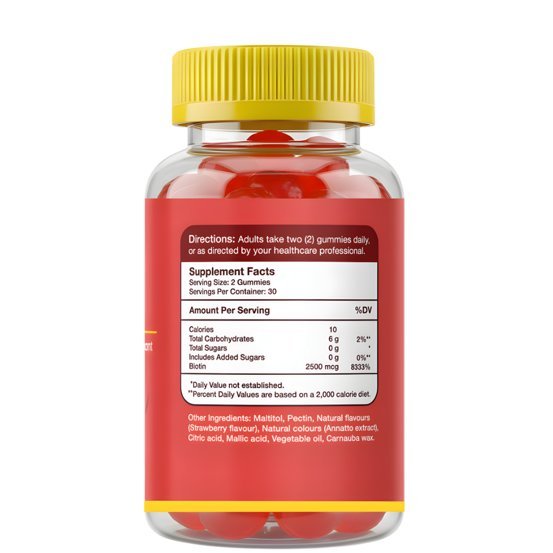 Biotin 2500mcg – 60 Gummies – Back