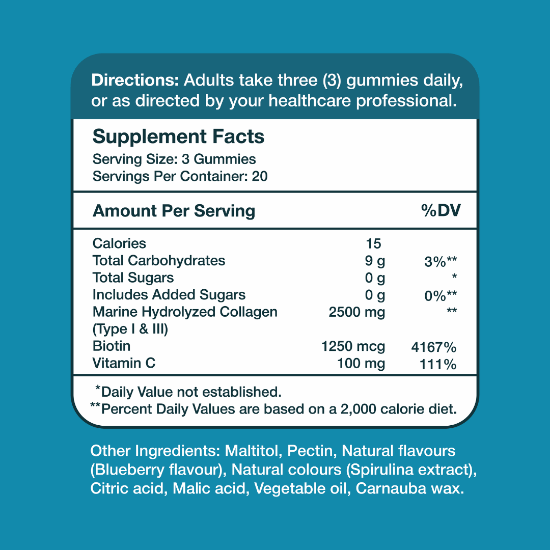 Marine Collagen with Biotin & Vitamin C Gummies