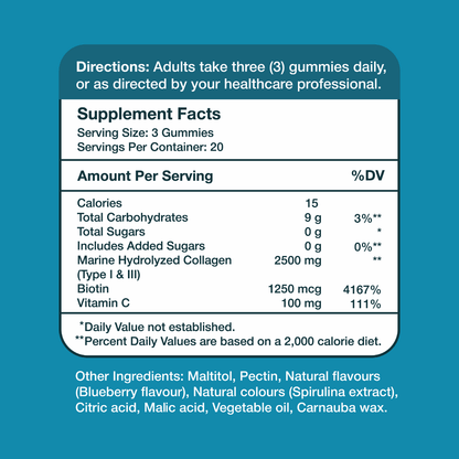 Marine Collagen with Biotin & Vitamin C Gummies